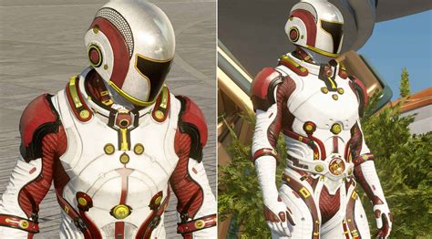 Starborn Astra Armor In White And Red Starfield Mod Download