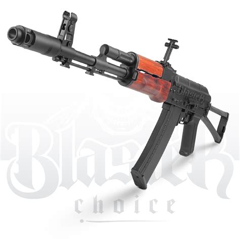 Sts Aks74 Blowback Metal Gear Gel Blaster Black Wood Grip