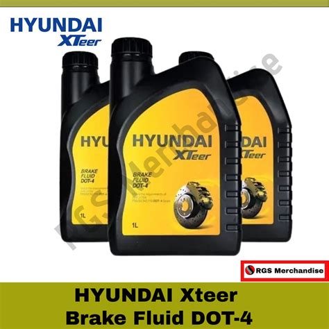 Hyundai Xteer DOT-4 Brake Fluid (1 Liter) | Shopee Philippines