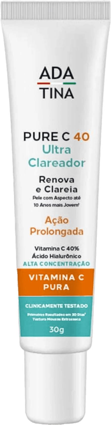 Pure C 40 Ultra Clareador 2x Mais Vitamina C Pura Renova E Clareia