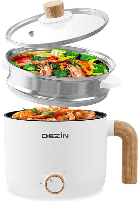 Amazon Dezin Hot Pot Electric 1 5L Portable Ramen Cooker With Nonstick Coating Mini Hot
