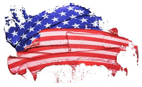 United States Flag Oil Canvas Stock Illustrations United States