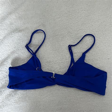H M Bikini Top Cobalt Blue Color Never Worn Depop