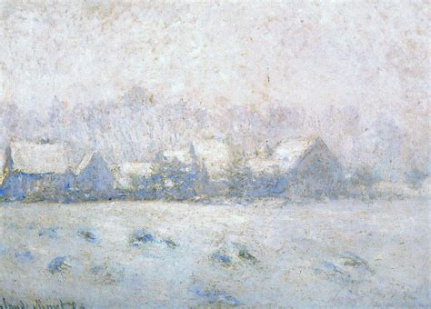 Claude Monet Snow Effect Giverny Winter Landscape