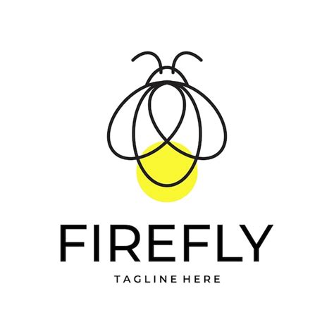 Premium Vector | Firefly line art logo vector simple icon template design