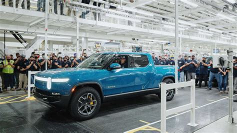 First Production Rivian R1T Rolls Off Assembly Line