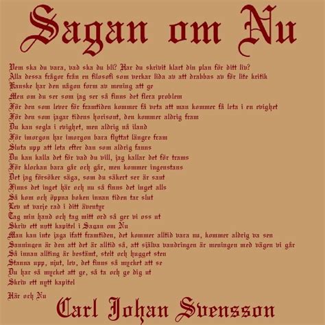 Carl Johan Svensson Sagan Om Nu Single Apple Music