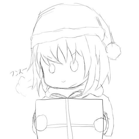 はなちぃ on Twitter 気分だけでもクリスマス気分になろうってことで描いたみにはなちサンタ