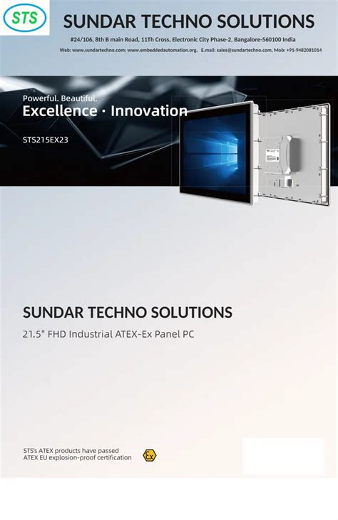 Sts Inch Industrial Atex Ex Panel Pc At Rs Industrial