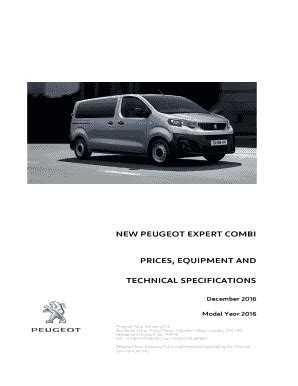 Fillable Online NEW PEUGEOT EXPERT COMBI Fax Email Print PdfFiller