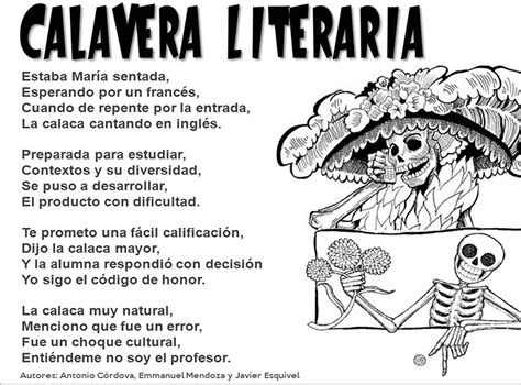 Ejemplos De Calaveritas Literarias