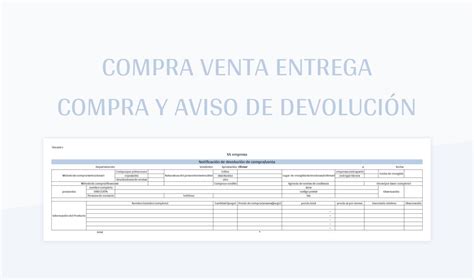 Plantillas órdenes De Devolución Para Excel Gratis y Hojas de Cálculo