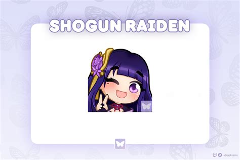 Raiden Shogun Genshin Impact Emotes Pack For Twitch And Etsy Singapore