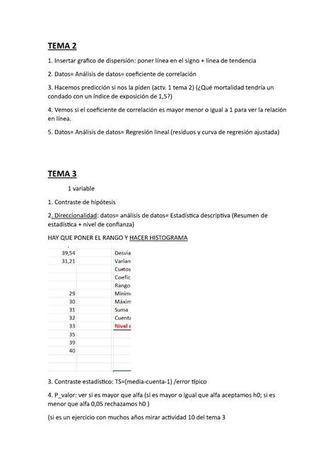 Pasos temas 1 6 estadistica TEMA 2 Insertar grafico de dispersión