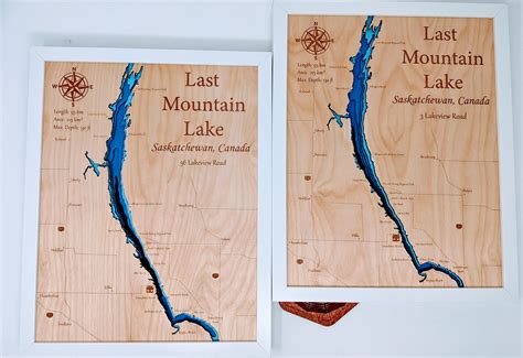 Bathymetric Last Mountain Lake Map Erlenmeyer Designs Science