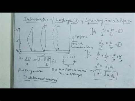 Determination Of Wavelength Of Light Using Fresnel S Biprism YouTube