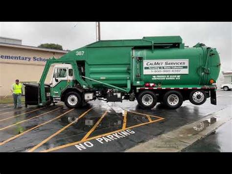 Calmet Services Front Loader Trash Truck 387 Peterbilt 320 Part 2