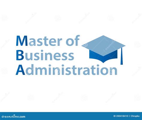 Mba Master Of Business Administration Concept Stock Vector