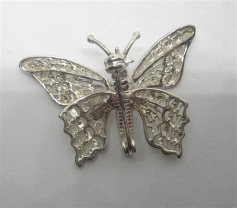 Sterling SILVER FILIGREE BROOCH A Butterfly Foreign Design Etsy UK