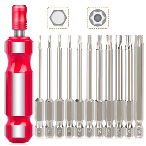 Security Torx Bit Set With 14 Quick Release Bit Driver11pcs Tamper