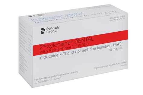 Xylocaine Dental Lidocaine With Epinephrine Dentsply Sirona New Zealand