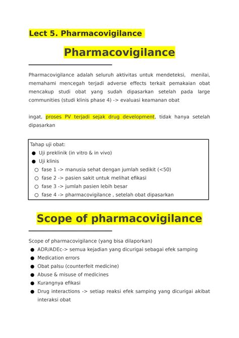 Pharmacovigilance Materi Semester Ii Blok Basic Pharmaceutical