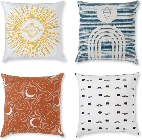 Folkulture Set of 4 Throw Pillows or Decorative Throw Pillow Cover ...