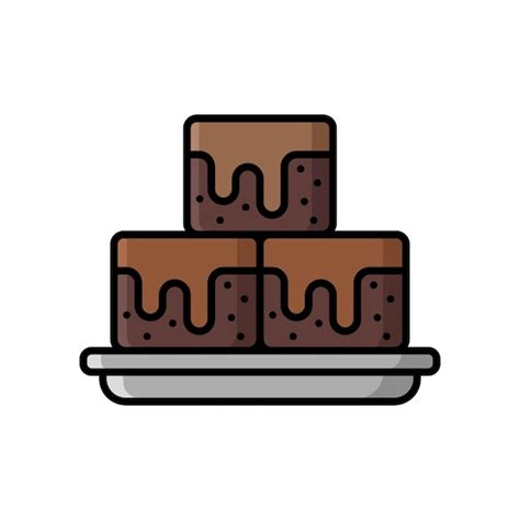 Premium Vector Brownies Icon Vector Design Template Simple And Clean