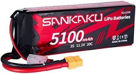 SANKAKU Batterie Lipos 3S 5100 MAh 20 C 11 1 V Avec Connecteur XT60