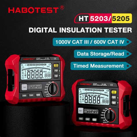 Habotest Ht Ht Digital Insulation Resistance Meter Ohm Ac Dc