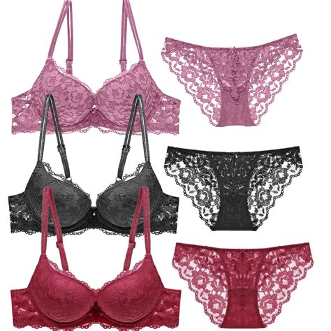 Sutiã de Bojo Conjunto Renda Conjunto De Lingerie Calcinha e Sutiã