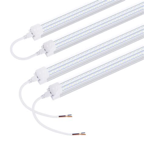 Pcs W T Ft Integrated Led Tube Light Bulbs Foot Led Shop Light