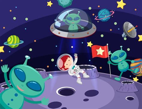 Cartoon Alien Free Vector Graphics | Everypixel