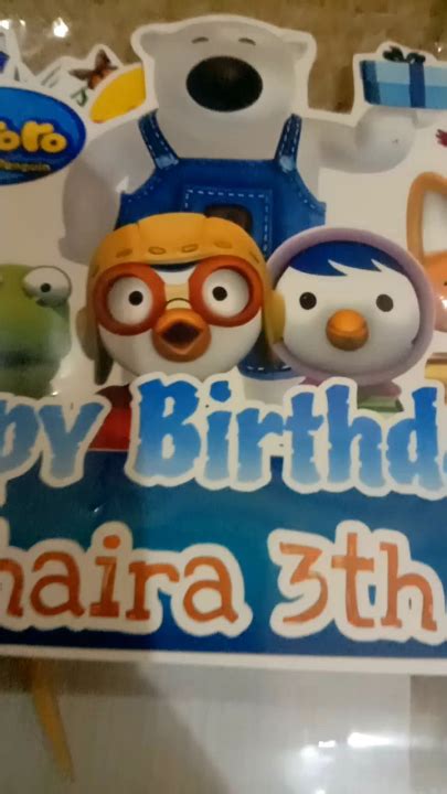 Topper Cake Pororo Custom Nama Lazada Indonesia