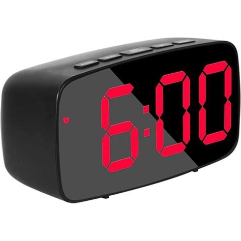 Réveil Réveil Électronique Numérique Led Miroir Snooze Wake Up Pour Les