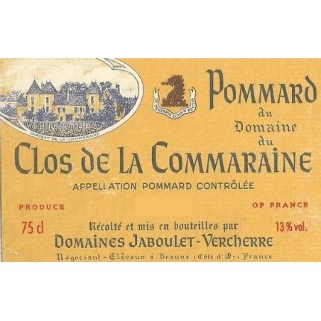 Pommard 1er Cru 1983 Clos La Commaraine Jaboulet Vercherre