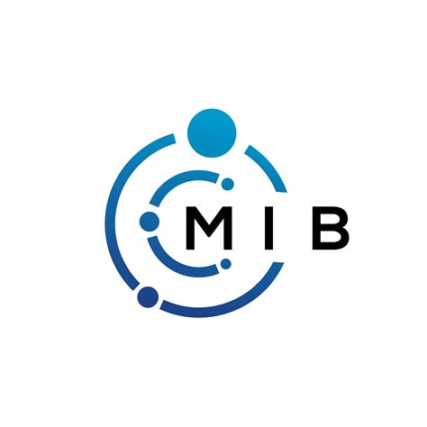 MIB letter technology logo design on white background. MIB creative ...