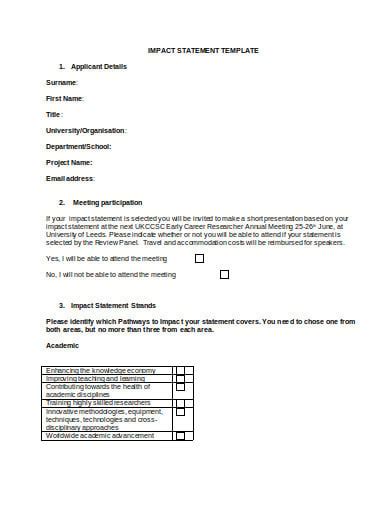 22 Impact Statement Templates In Pdf Doc Free And Premium Templates