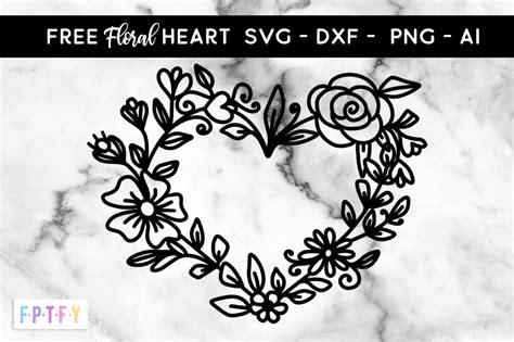 Free Floral Heart Svg Cut File Free Pretty Things For You