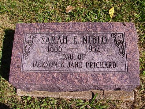 Sarah E Prichard Niblo Find A Grave Memorial