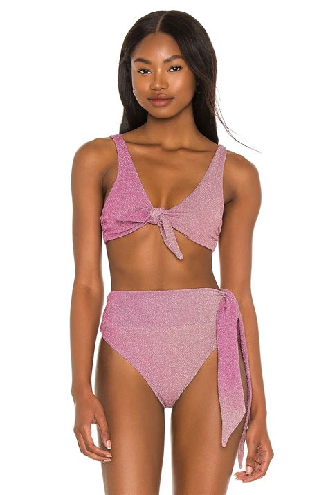 Beach Riot Grace Bikini Top In Pink Shine Ombre Revolve