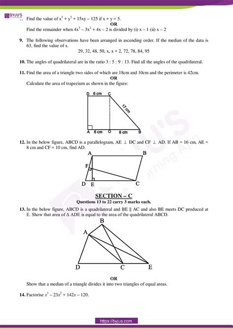 Cbse Class 9 Maths Sample Paper Set 2 Download Here