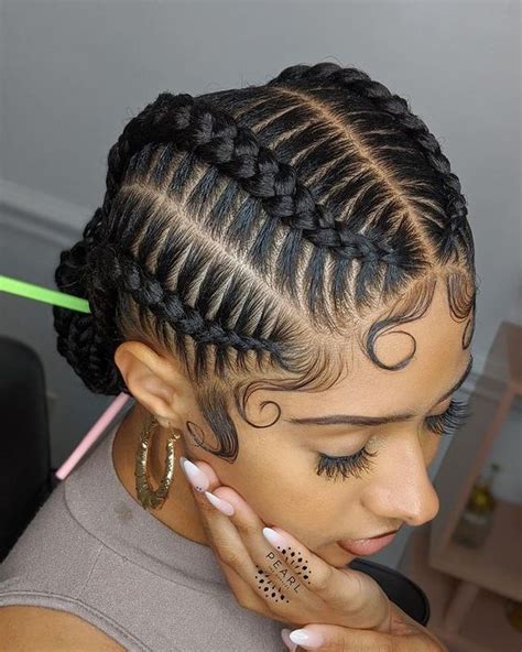 Stunning Stitch Braids Ponytail Cornrows Coils And Glory Feed In