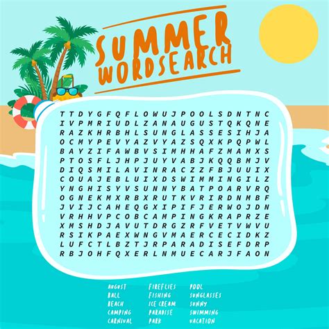 Middle School Summer Word Search Atelier Yuwa Ciao Jp