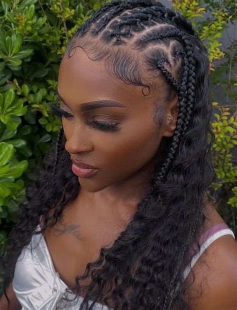 40 Beautiful Half Cornrows Half Curls Hairstyles 2024 Claraito S Blog