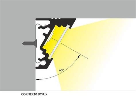 CORNER10 BC UX LED Profile 2000 Black Anodized Aluminum MASTERLIGHT