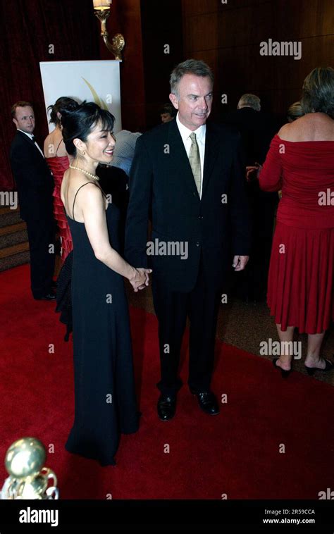 Sam Neill and his wife, Noriko Watanabe, at the Hollywood Nights ...