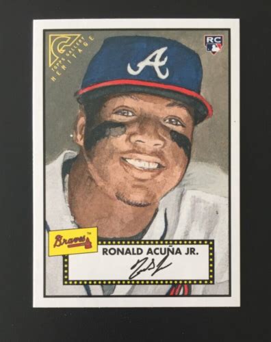 2018 Topps Heritage Ronald Acuna Jr Rookie RC EBay