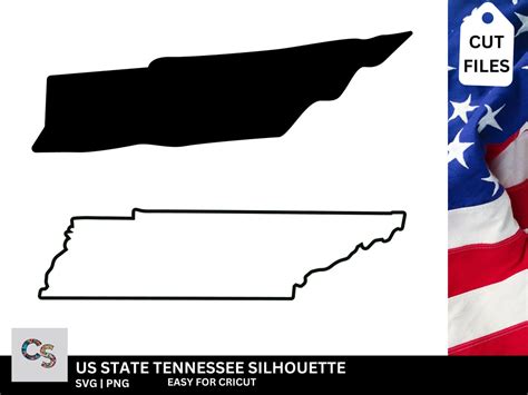 Tennessee State Silhouette and Outline SVG Digital Download - Etsy