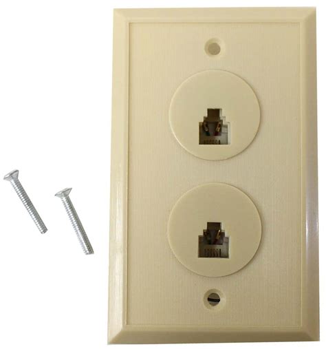 Dual Modular Telephone Wall Jack Assembly